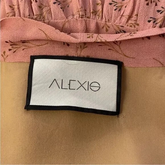 Alexis Pink and Tan Floral Dress, S - Picture 12 of 13